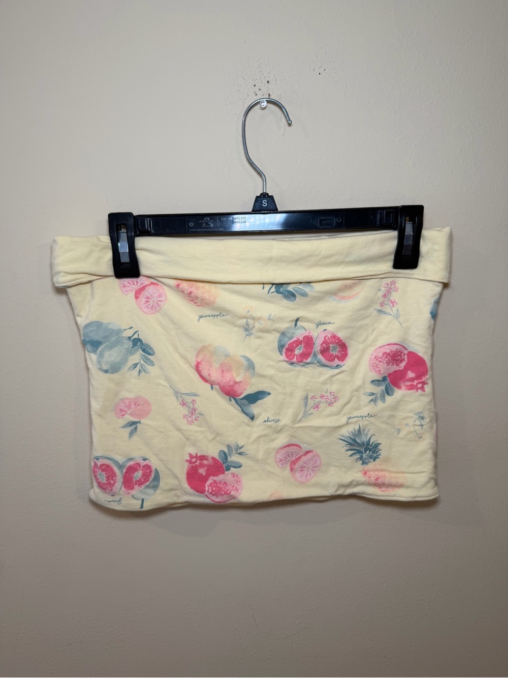 Hollister Fruit-Print Tube Top with Pink and Blue Accents